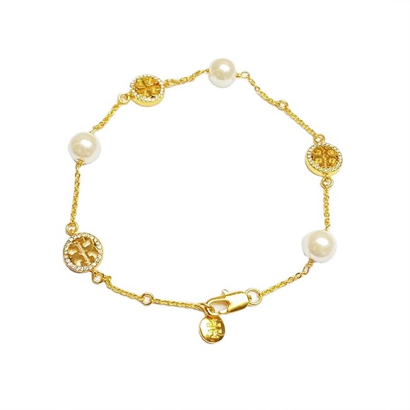 Tory Burch Gold Gemstones Circle Bracelet - Picture 6 of 16